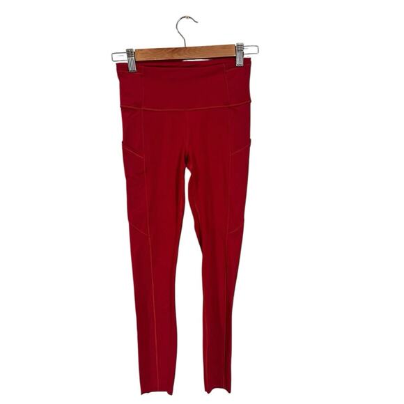 lululemon athletica Pants - Lululemon Fast and Free High-Rise Tight Dark Red Size 4